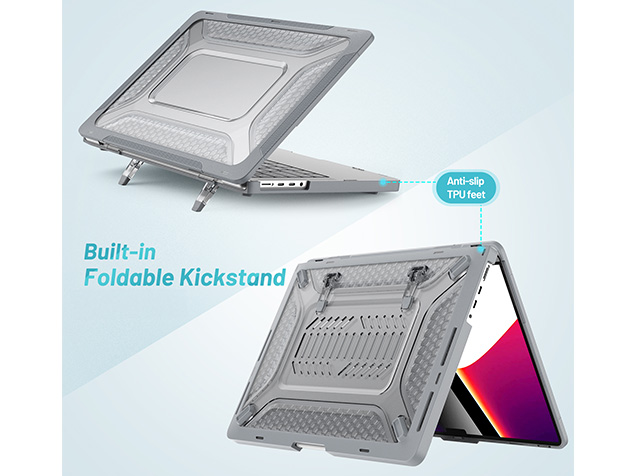 Heavy Duty Honeycomb Protective Cover for MacBook Pro 14 inch - Grey