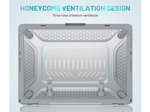 Heavy Duty Honeycomb Protective Cover for MacBook Pro 14 inch - Grey