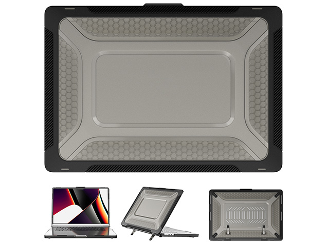 Heavy Duty Honeycomb Protective Cover for MacBook Pro 16 inch - Black