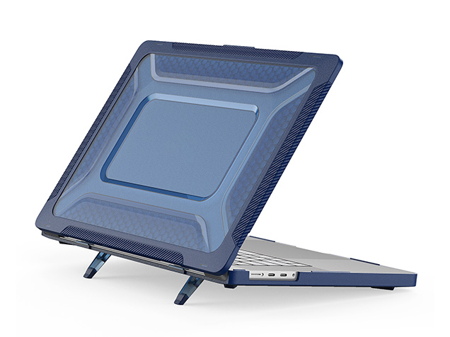 Heavy Duty Honeycomb Protective Cover for MacBook Pro 16 inch - Dark Blue Hard Case