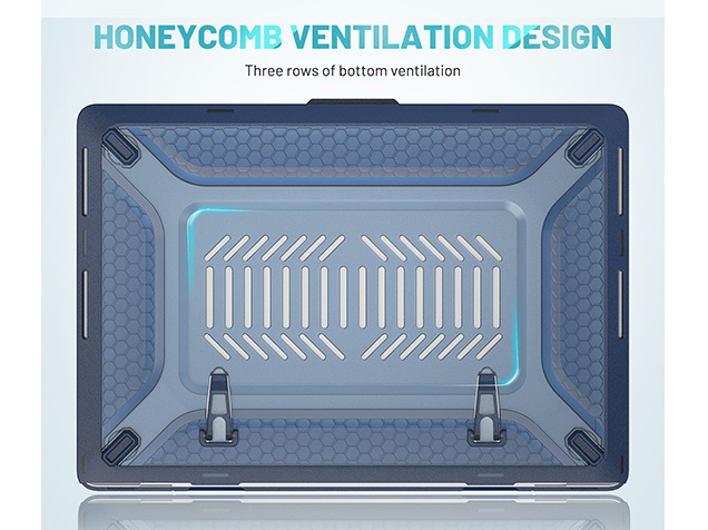 Heavy Duty Honeycomb Protective Cover for MacBook Pro 16 inch - Dark Blue