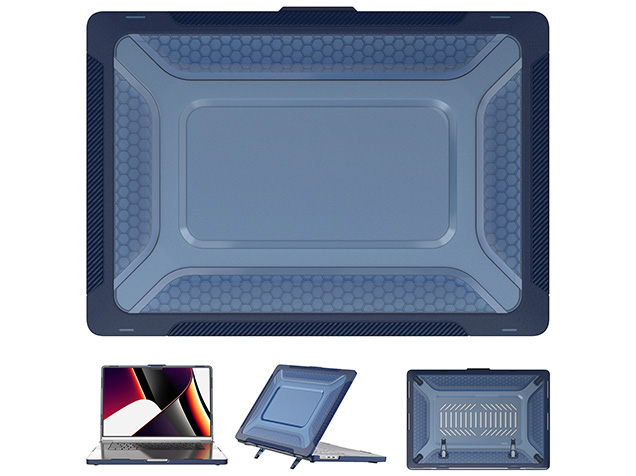 Heavy Duty Honeycomb Protective Cover for MacBook Pro 16 inch - Dark Blue