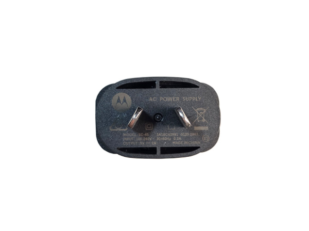 Genuine Motorola 10W USB-A Charging Adapter - Black