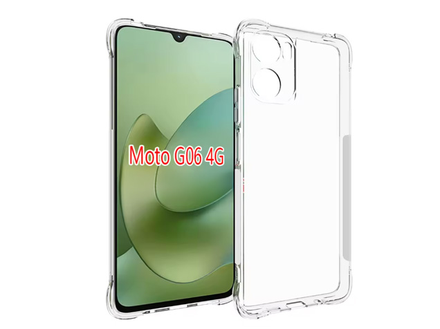 Gel Case with Bumper Edges for Motorola G06 - Clear