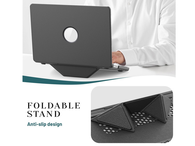 Synthetic Leather Laptop Shell for MacBook Pro 14 inch - Grey