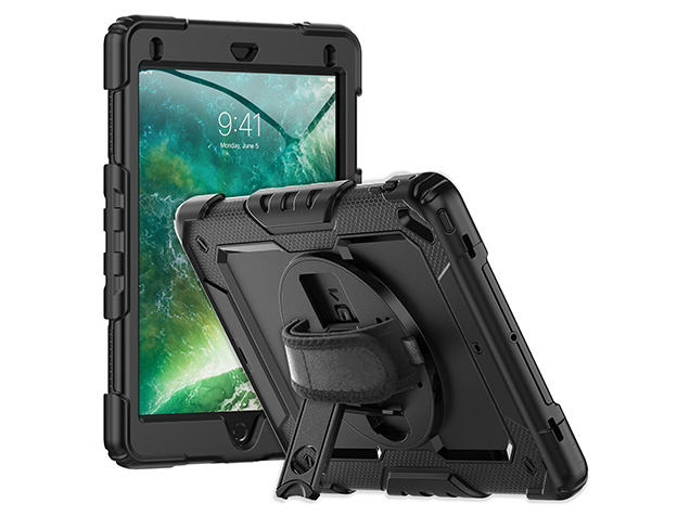 Rugged Impact Case for Apple iPad 6th/5th Gen - Classic Black