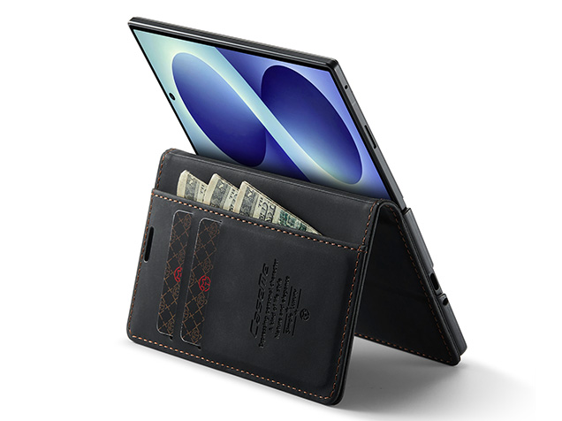 CaseMe Synthetic Leather Wallet Case with Stand for Galaxy Z Fold8 - Charcoal