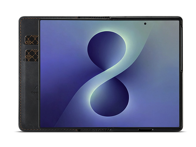 CaseMe Synthetic Leather Wallet Case with Stand for Galaxy Z Fold8 - Charcoal