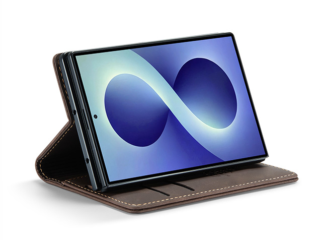 CaseMe Synthetic Leather Wallet Case with Stand for Galaxy Z Fold8 - Chocolate