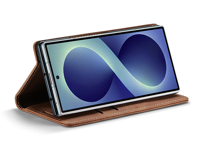 CaseMe Synthetic Leather Wallet Case with Stand for Galaxy Z Fold8 Ultra - Tan