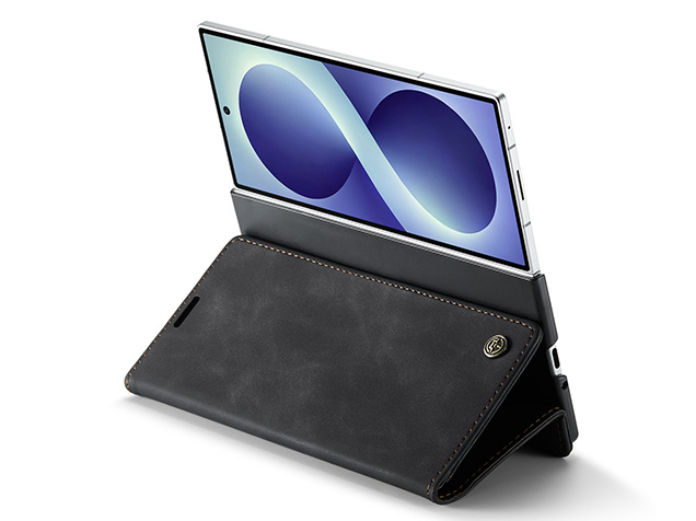 CaseMe Synthetic Leather Wallet Case with Stand for Galaxy Z Fold8 Ultra - Charcoal