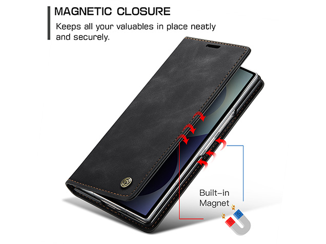 CaseMe Synthetic Leather Wallet Case with Stand for Galaxy Z Fold8 Ultra - Charcoal