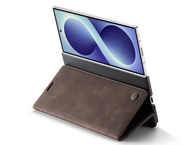 CaseMe Synthetic Leather Wallet Case with Stand for Galaxy Z Fold8 Ultra - Chocolate