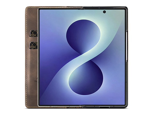 CaseMe Synthetic Leather Wallet Case with Stand for Galaxy Z Fold8 Ultra - Chocolate