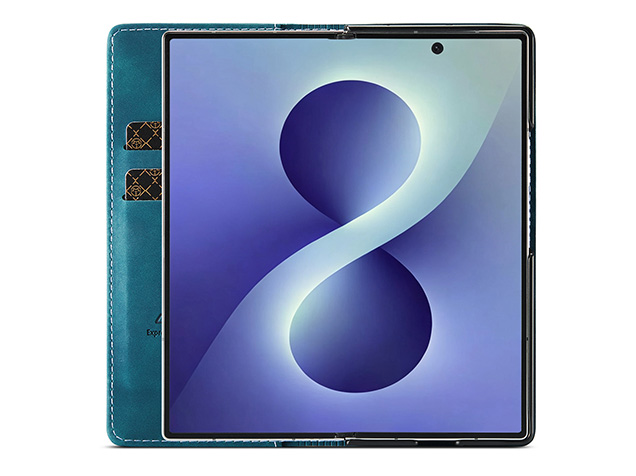 CaseMe Synthetic Leather Wallet Case with Stand for Galaxy Z Fold8 Ultra - Teal