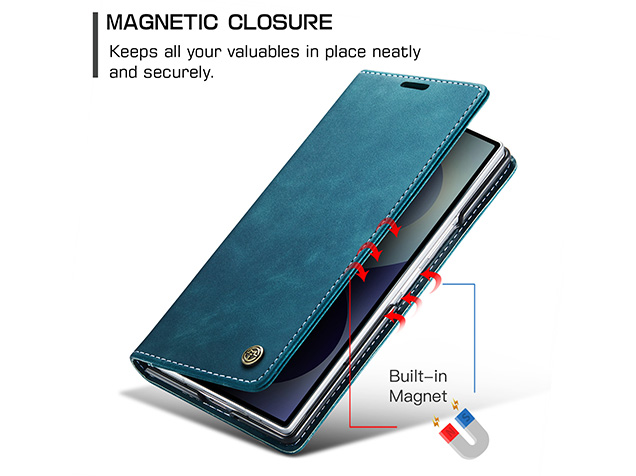 CaseMe Synthetic Leather Wallet Case with Stand for Galaxy Z Fold8 Ultra - Teal