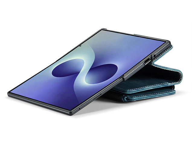 CaseMe Synthetic Leather Wallet Case with Zipper Pocket for Galaxy Z Fold8 - Teal