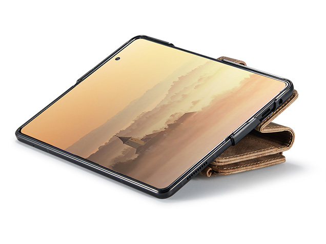 CaseMe Synthetic Leather Wallet Case with Zipper Pocket for Galaxy Z Fold8 Ultra - Desert Taupe