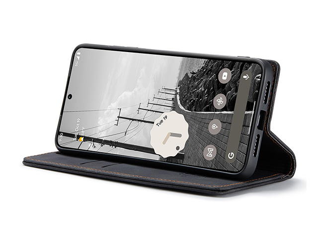 CaseMe Slim Synthetic Leather Wallet Case with Stand for Google Pixel 11 Pro XL - Charcoal