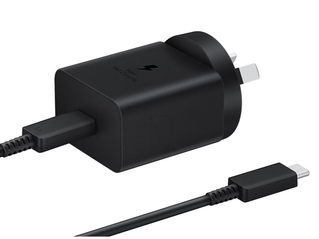 Genuine Samsung 45W USB-C Super Fast Charger with USB-C to USB-C cable - Black AC Wall Charger