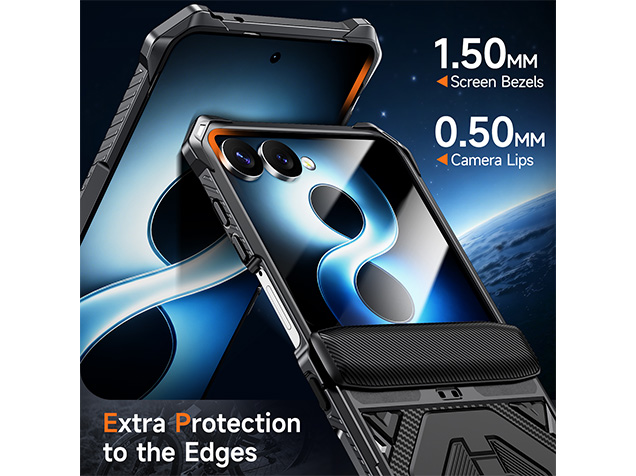 Impact Case with Stand for the Samsung Galaxy Z Flip8 - Black