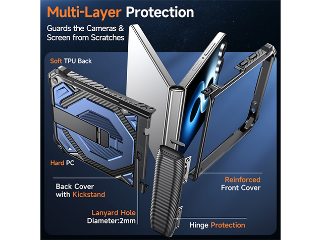 Impact Case with Stand for the Samsung Galaxy Z Flip8 - Blue