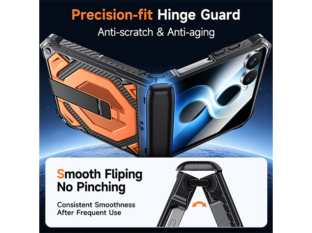Impact Case with Stand for the Samsung Galaxy Z Flip8 - Orange