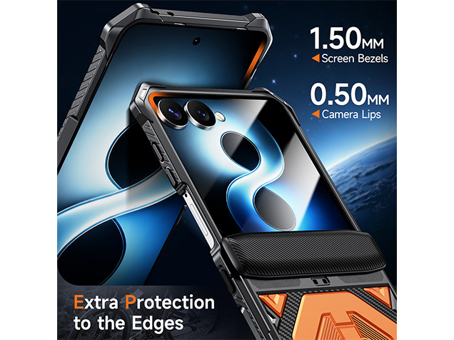Impact Case with Stand for the Samsung Galaxy Z Flip8 - Orange