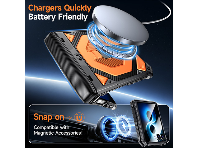 Impact Case with Stand for the Samsung Galaxy Z Flip8 - Orange
