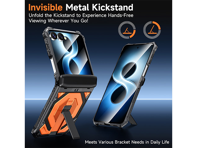 Impact Case with Stand for the Samsung Galaxy Z Flip8 - Orange