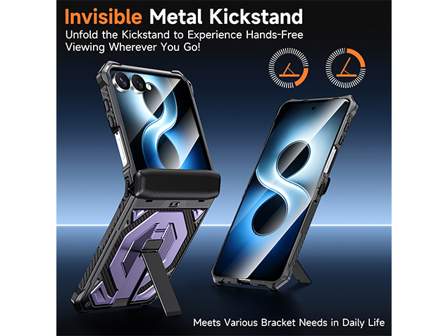 Impact Case with Stand for the Samsung Galaxy Z Flip8 - Purple