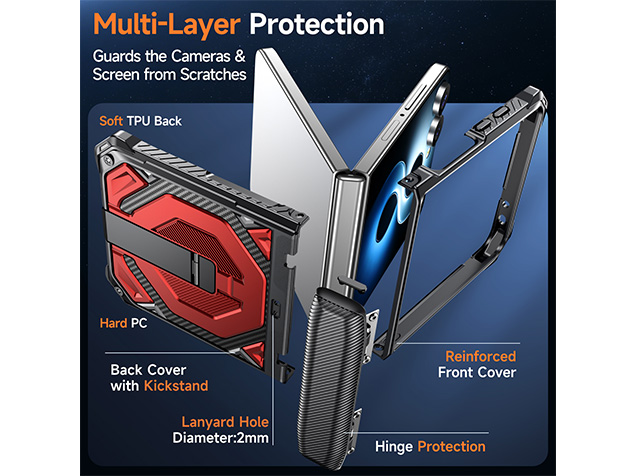 Impact Case with Stand for the Samsung Galaxy Z Flip8 - Red