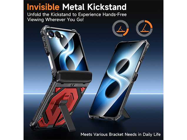 Impact Case with Stand for the Samsung Galaxy Z Flip8 - Red