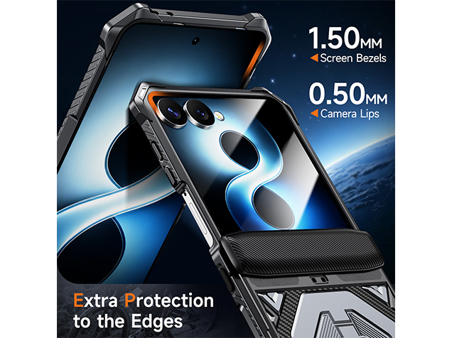 Impact Case with Stand for the Samsung Galaxy Z Flip8 - Silver
