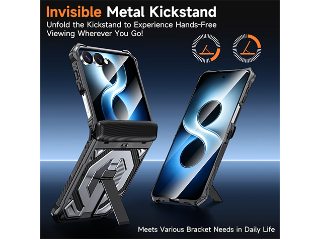 Impact Case with Stand for the Samsung Galaxy Z Flip8 - Silver
