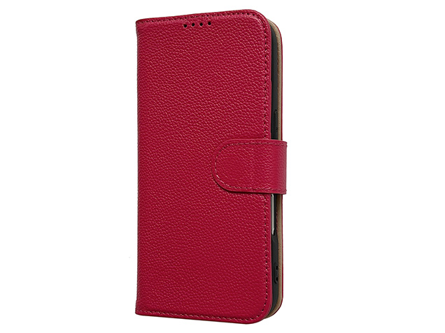 Premium Leather Wallet Case for iPhone 18 Pro Max - French Rose