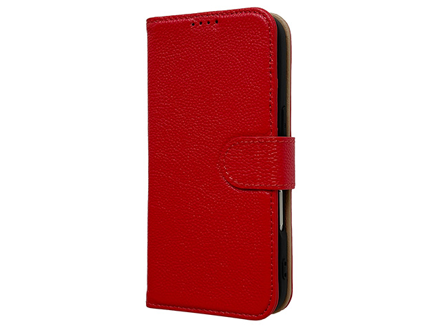 Premium Leather Wallet Case for iPhone 18 Pro Max - Red