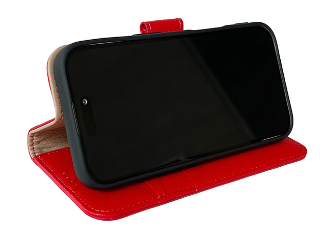 Premium Leather Wallet Case for iPhone 18 Pro Max - Red