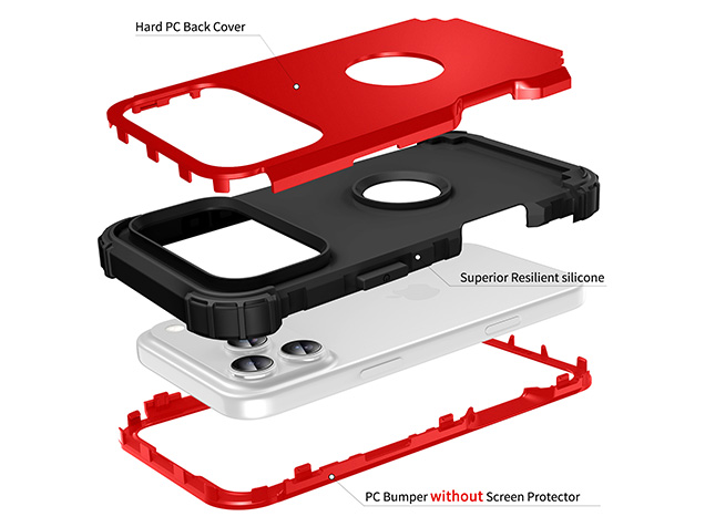Defender Case for iPhone 18 Pro Max - Red