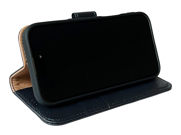 Premium Leather Wallet Case for iPhone 18 Pro - Midnight Blue