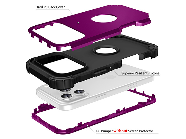 Defender Case for iPhone 18 Pro - Plum