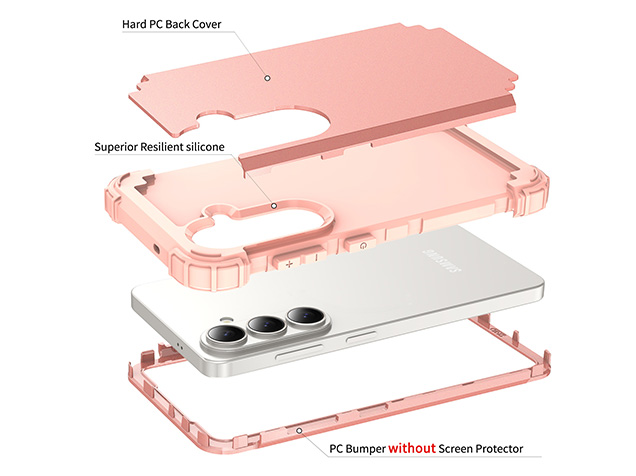 Defender Case for the Samsung Galaxy S26 FE - Rose Gold