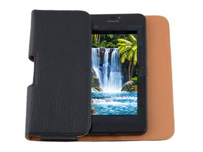 Textured Synthetic Leather Belt Pouch