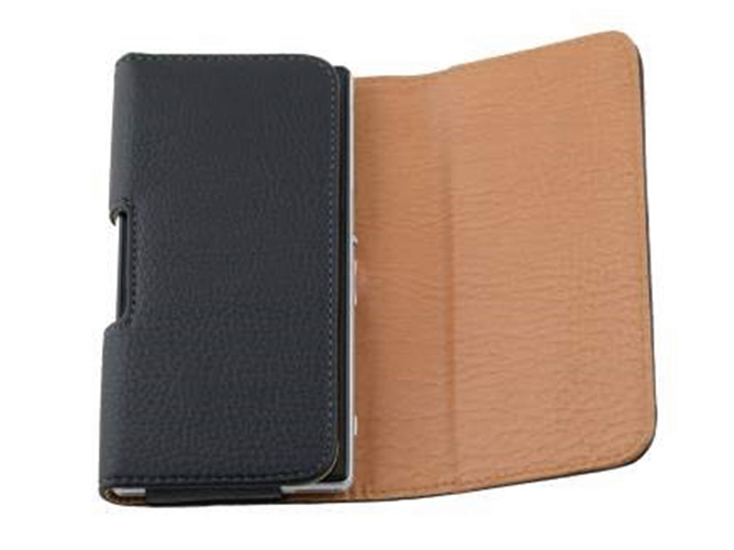 Textured Synthetic Leather Belt Pouch