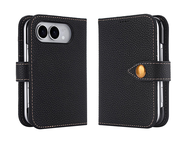 Premium Leather Wallet Case for the iPhone Duo - Black