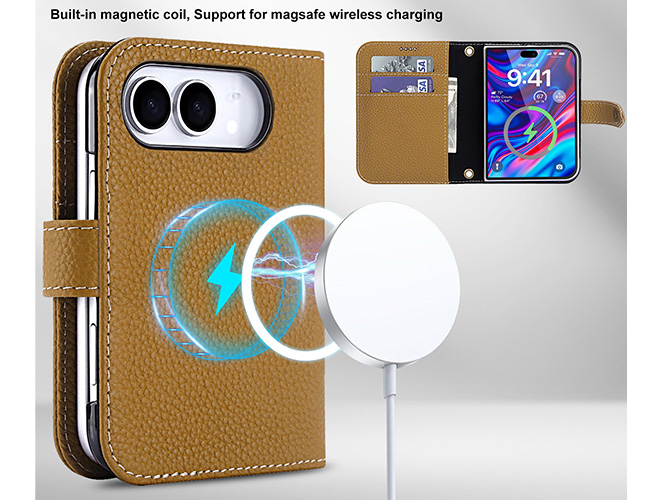 Premium Leather Wallet Case for the iPhone Duo - Harvest gold
