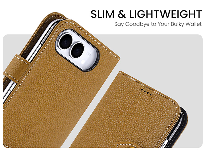 Premium Leather Wallet Case for the iPhone Duo - Harvest gold
