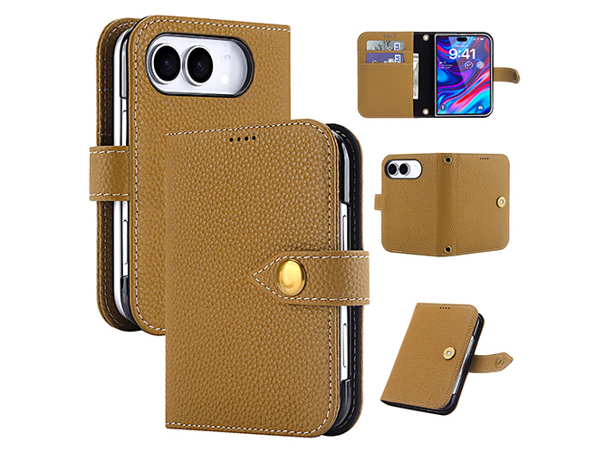 Premium Leather Wallet Case for the iPhone Duo - Harvest gold