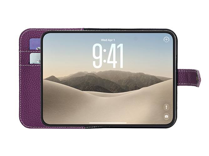 Premium Leather Wallet Case for the iPhone Duo - Purple