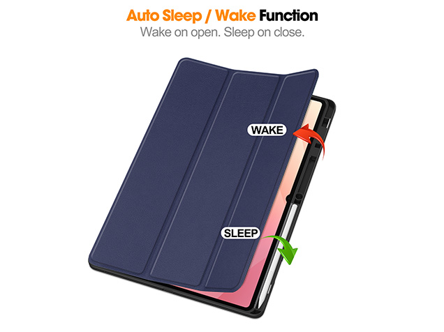 Slim Synthetic Leather Flip Case with Stand for Samsung Galaxy Tab S12 Ultra - Navy